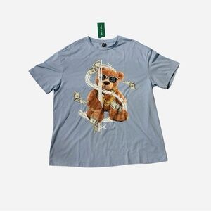 Shein Women's Sz XS  Solid Short Sleeve Easy Wear Oversize Graphic T-shirt